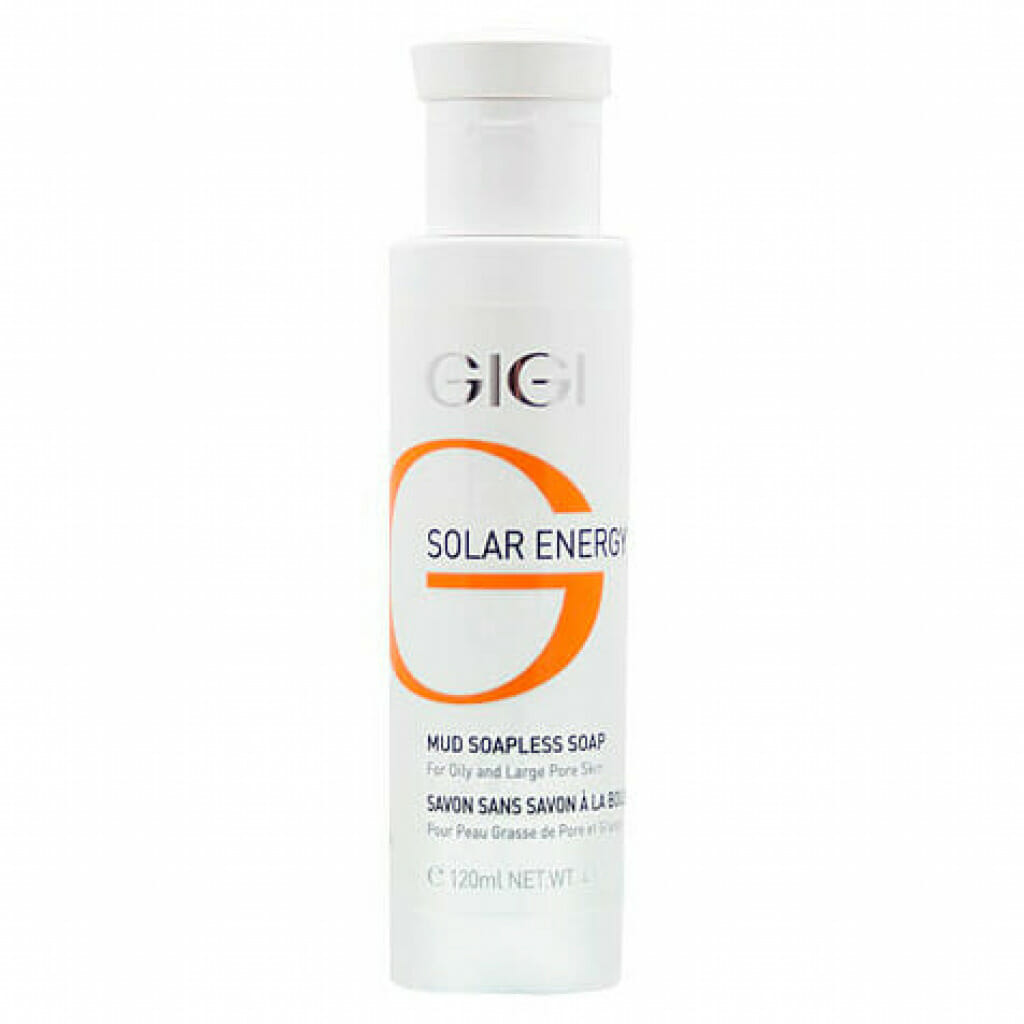 GIGI Solar Energy Mud Soapless Soap, GIGI soapless soap, mud soap for face, cleansing soap-free product, soap for oily skin, GIGI face wash, gentle skin cleansing, professional GIGI cleanser, soap for problem skin, mud facial cleanser, soap-free cleansing gel