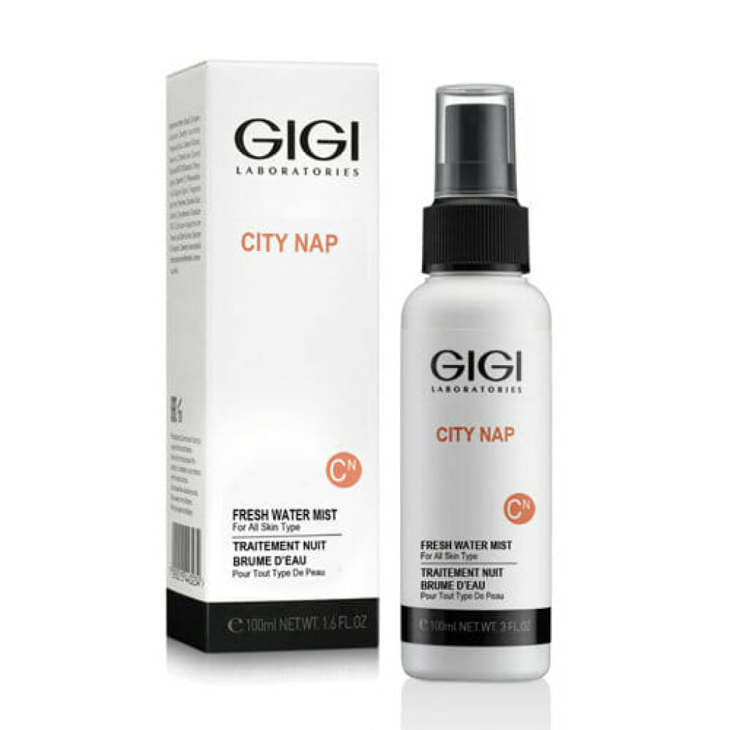 GIGI City NAP Urban Water Mist, GIGI face mist 100 ml, hydrating facial spray, refreshing water mist, moisturizing face mist, urban skin protection, GIGI skincare spray, daily hydration mist, facial toner spray, face mist for all skin types