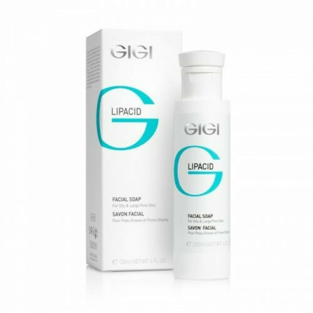 GIGI Lipacid Vedelseep 120 ml, GIGI näopesugeel, vedelseep rasusele ja probleemsele nahale, näo puhastusvahend GIGI, õrn kooriv seep, akne vastane seep, naha tasakaalustav seebivaht, professionaalne GIGI kosmeetika, igapäevane näopuhastus, vedelseep näole