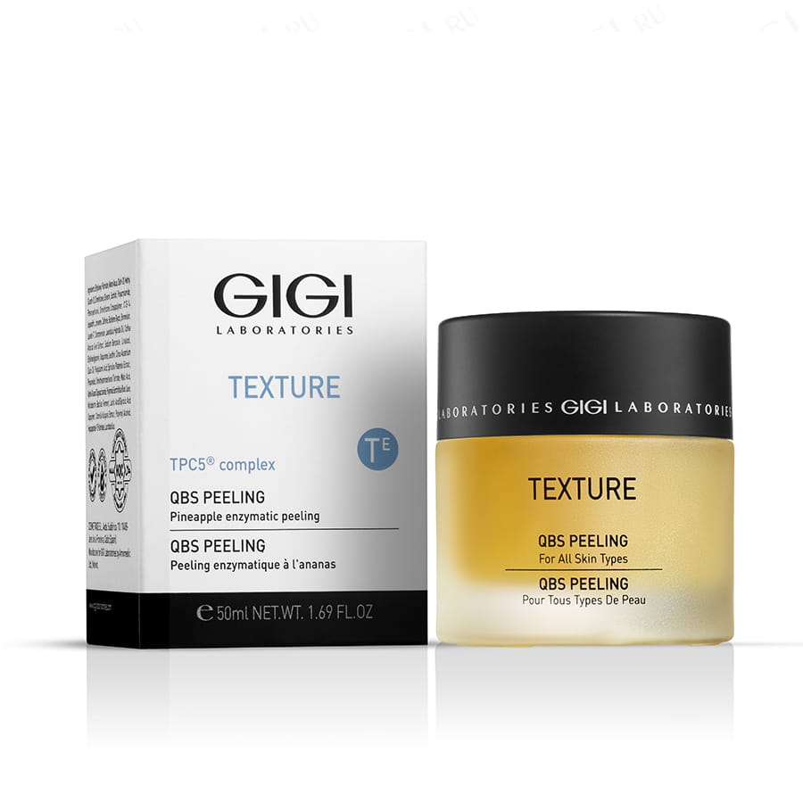 GIGI Texture QBS Peeling, GIGI koorija, professionaalne näokoorija, koorija kõikidele nahatüüpidele, noorendav koorija, nahka uuendav koorija, naha sära koorija, õrn näokoorija, puhastav koorija, koorija väsinud nahale, kosmeetiline koorija GIGI