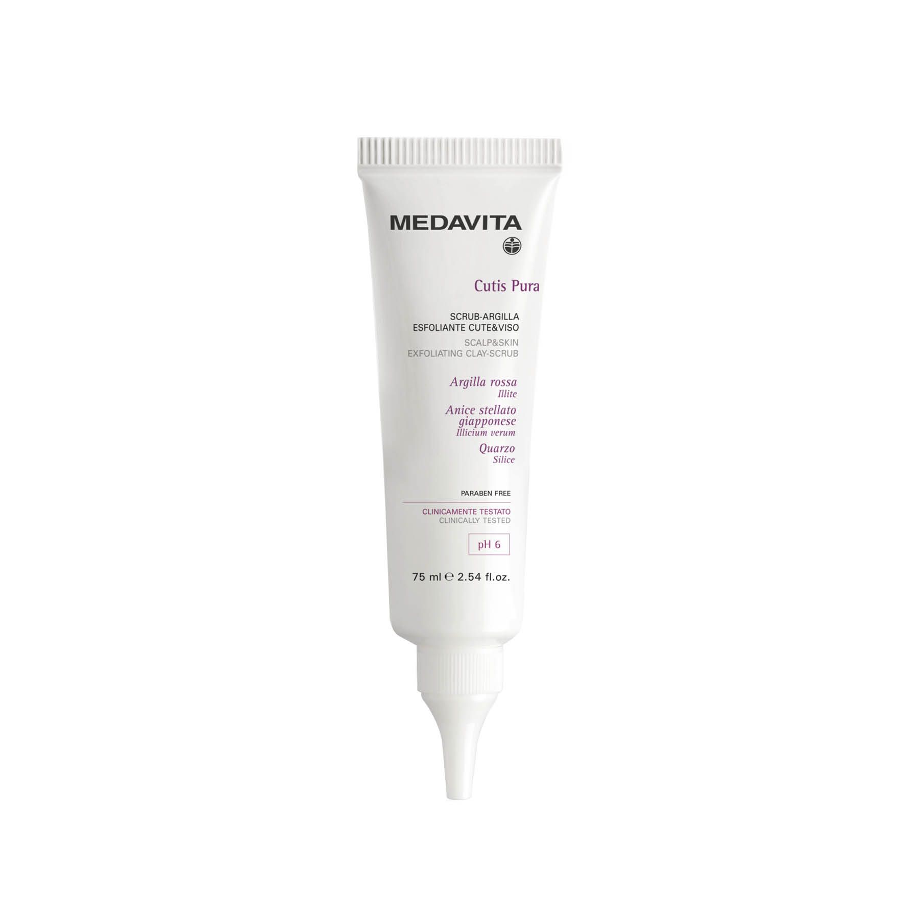 Cutis Pura Exfoliating clay scrub for skin and face 75ml