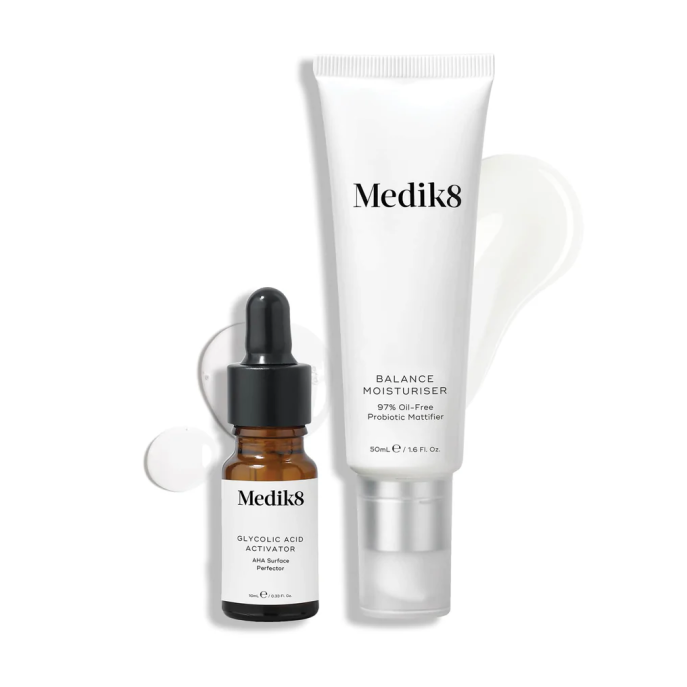 glycolic acid moisturiser, balancing face cream, moisturiser for oily skin, exfoliating face cream, blemish control moisturiser