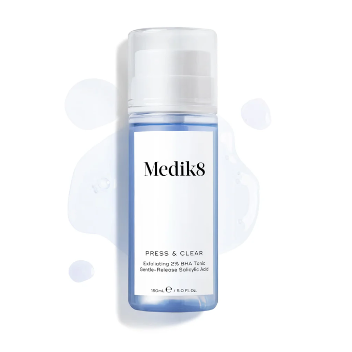 clarifying acid toner, press and clear toner, blemish control toner, exfoliating face toner, pore refining toner