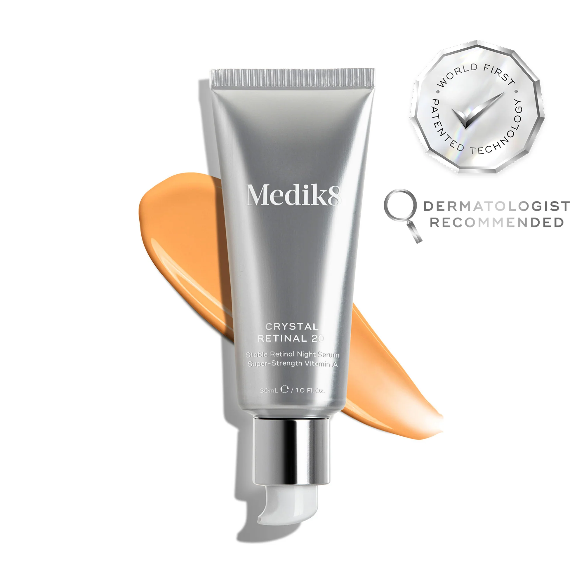 retinal 0.2 serum, crystal retinal 20, retinal face serum, very high strength retinal, night retinal treatment