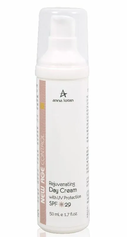 Anna Lotan New Age Control Rejuvenating Day Cream SPF25 75 ml, anti-aging day cream with SPF, moisturizing facial cream with sun protection, brightening day cream Anna Lotan, daily cream for mature skin, AHA day cream, sunscreen face cream, Israeli professional skincare, anti-photoaging cream, nourishing day cream