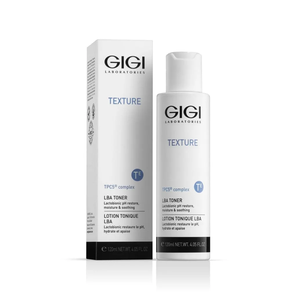 GIGI Texture LBA Toner, GIGI facial toner, moisturizing toner for face, toner for all skin types, refreshing toner, balancing face toner, professional toner GIGI, toner after cleansing, GIGI skincare toner, hydrating and restoring toner, cosmetic facial toner, LBA toner GIGI, skin cleansing and toning
