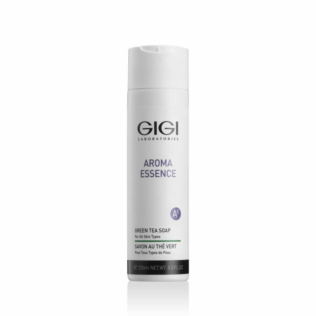 GIGI Aroma Essence жидкое мыло с зелёным чаем, жидкое мыло для всех типов кожи, мыло для лица с зелёным чаем, умывалка для ежедневного применения, освежающее жидкое мыло GIGI, антиоксидантное мыло для кожи, средство для мягкого очищения лица, профессиональное жидкое мыло GIGI, уход за кожей с зелёным чаем