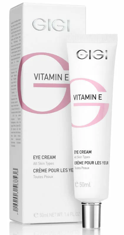 GIGI Vitamin E Eye Cream, eye cream with vitamin E, anti-aging eye cream, moisturizing eye cream, wrinkle reduction eye cream, nourishing eye cream, professional eye care cream, cream for dark circles, puffiness relief eye cream, cream for sensitive eye area
