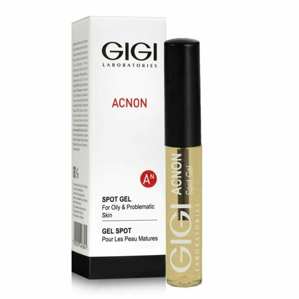 GIGI ACNON Spot Gel, GIGI pimple gel, spot treatment gel for problem skin, ACNON anti-inflammatory gel, anti-acne gel, SOS breakout gel, professional GIGI face gel, redness and inflammation relief gel, fast-acting pimple gel, skincare for problem skin