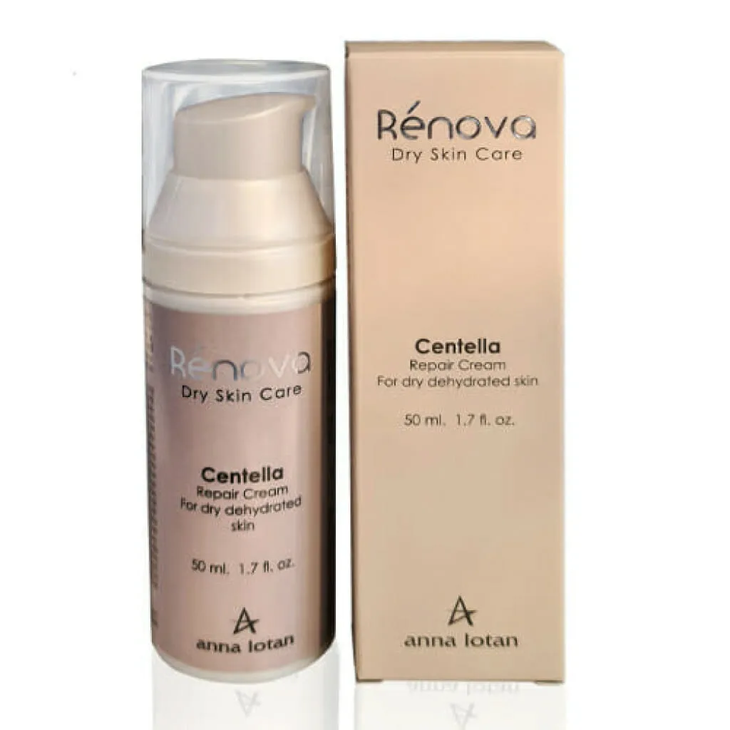 Anna Lotan Rénova Centella Repair Cream 50 ml, face cream with centella asiatica, repairing facial cream, anti-aging centella cream, soothing cream for sensitive skin, hydrating and firming cream, Israeli professional skincare, skin barrier repair cream, calming facial moisturizer, restorative cream with centella