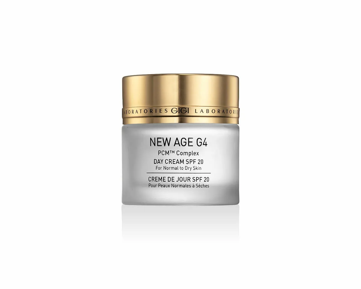 GIGI New Age G4 Day Cream SPF20, GIGI day cream 50 ml, anti-aging day cream, face cream with SPF20, skin firming cream, wrinkle reduction cream, hydrating day moisturizer, professional GIGI skincare, daily face cream with sun protection, GIGI New Age G4