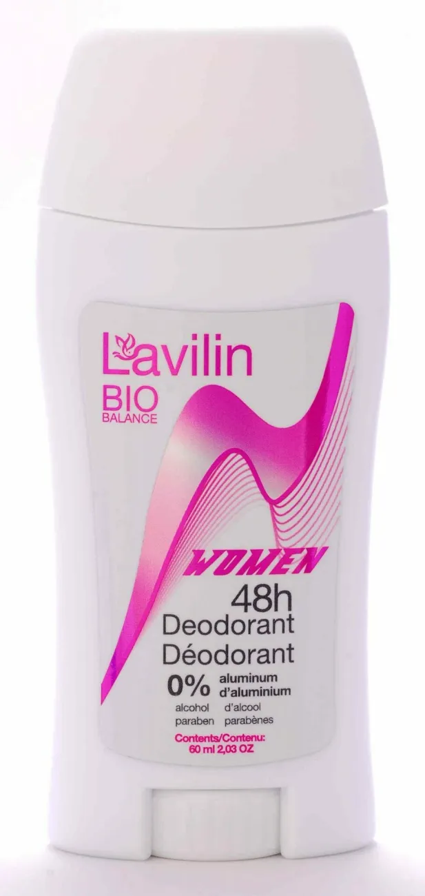 Hlavin Lavilin Women’s Stick Deodorant 60 ml, deodorant stick for women 48h, aluminum free women’s deodorant, alcohol free deodorant, paraben free deodorant, natural deodorant stick, long-lasting deodorant for women, Hlavin Israeli cosmetics, safe women’s deodorant, body care deodorant