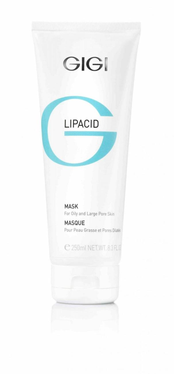 GIGI Lipacid Mask rasusele nahale suurte pooridega, GIGI näomask 75 ml, savimask rasusele nahale, poore ahendav mask, sügavpuhastav näomask, aknevastane mask, rasuse naha hooldus, matt efektiga näomask, professionaalne GIGI kosmeetika, naha tasakaalustav mask