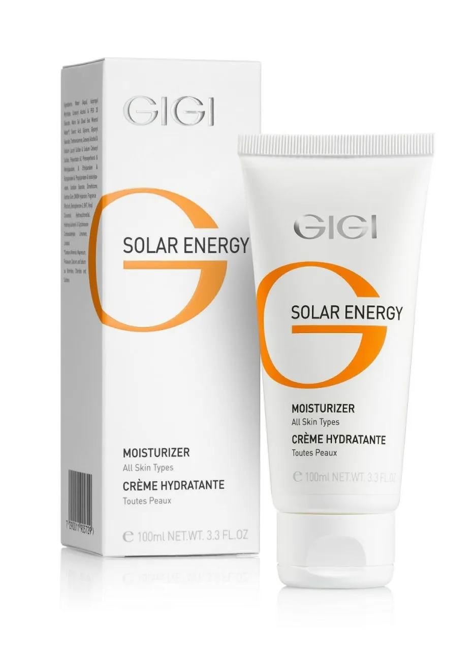 GIGI Solar Energy Moisturizer, увлажняющий крем GIGI, крем для всех типов кожи, дневной увлажняющий крем, лёгкий крем для лица, крем с минералами для кожи, крем против жирного блеска, профессиональный увлажняющий крем GIGI, уход за проблемной кожей, увлажняющий крем после очищения, крем для ежедневного ухода