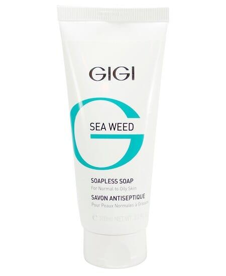 GIGI Sea Weed Soapless Soap, soapless soap with seaweed, GIGI face cleanser, cleansing gel for normal to oily skin, gentle facial cleansing, professional GIGI cleanser, facial wash with sea minerals, anti-shine cleanser, mild soap-free face wash, skincare for oily skin