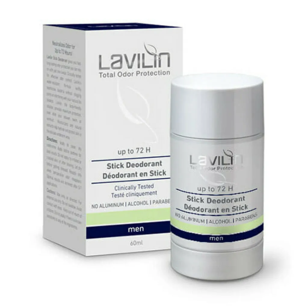 Hlavin Lavilin TOP Men’s Stick Deodorant 72h 60 ml, aluminum free men’s deodorant, alcohol free deodorant stick, paraben free deodorant for men, long-lasting deodorant 72 hours, natural men’s deodorant, hypoallergenic stick deodorant, professional Israeli cosmetics, safe men’s deodorant, 3-day odor protection deodorant