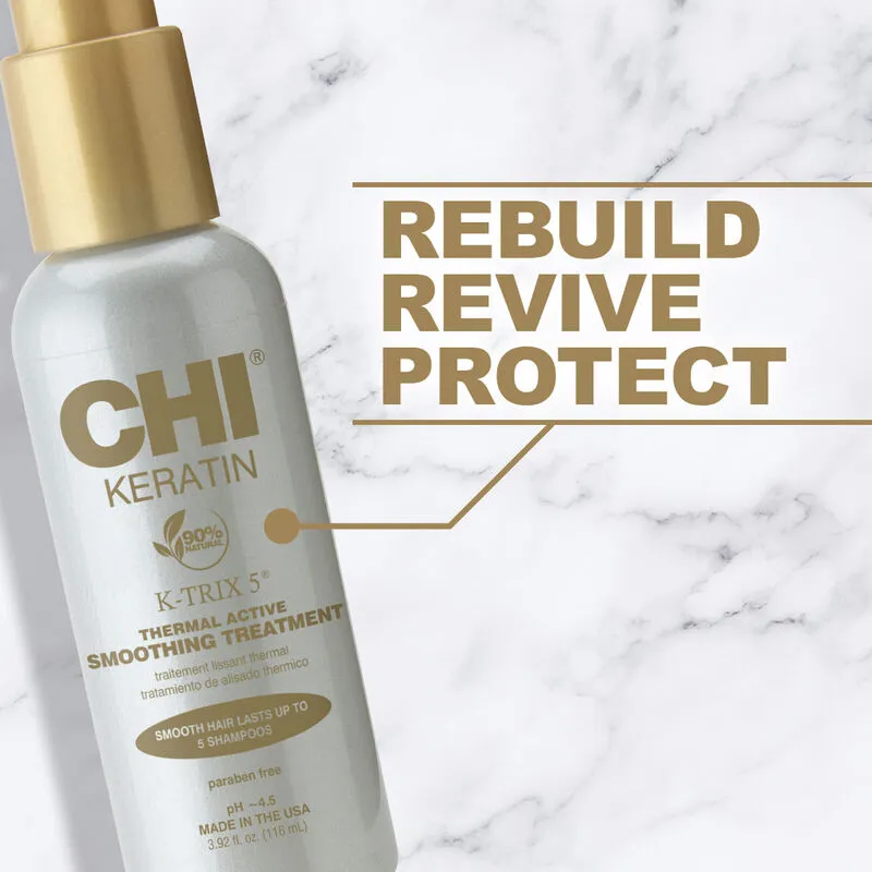 SERUM FOR SMOOTH HAIR: This thermally activated smoothing treatment combines with the heat of a styling iron to smooth the hair cuticle