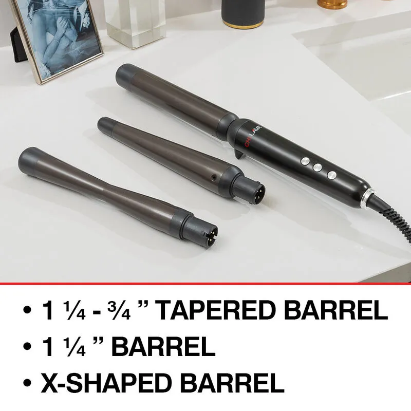 VERSATILE HAIR WAND: This interchangeable wand set offers a range of barrel sizes, allowing you to customize your curls to suit any occasion or mood - the possibilities are endless - from casual everyday looks to glamorous evening styles.