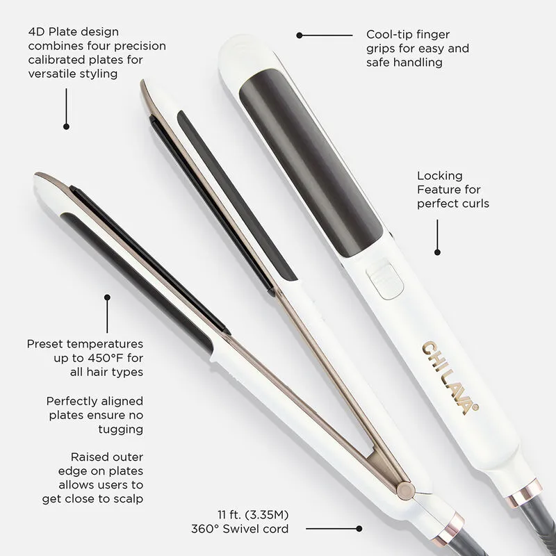 4D Plate technology combines 4 precision calibrated plates for dimensional styling