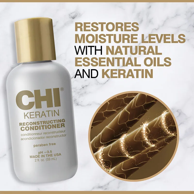 CHI Keratin Reconstructing Conditioner интенсивно восстанавливает уровень увлажнения волос
