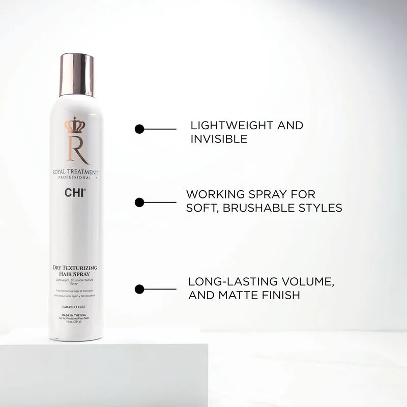 TEXTURE SPRAY: A lightweight working spray with a flexible, natural hold for buildable styles. It provides incredible, long-lasting volume and texture.