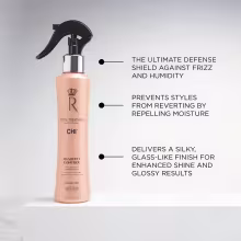 FRIZZ TAMER: A pre-styling treatment that helps to extend styles and guard against humidity for a flawless,