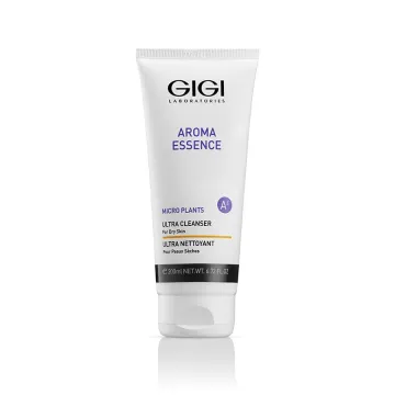 GIGI Aroma Essence Micro Plants Ultra Cleanser, facial cleanser for dry skin, GIGI gentle face wash, mild cleansing gel, soap-free facial cleanser, hypoallergenic face wash, professional GIGI cleanser, delicate makeup remover and cleanser, daily cleanser for dry and sensitive skin