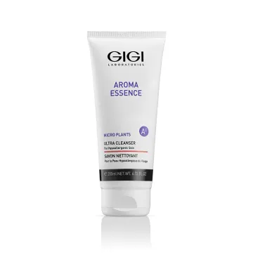 GIGI Aroma Essence Micro Plants Ultra Cleanser, facial cleanser for hypoallergenic skin, GIGI gentle face wash, cleanser for sensitive skin, makeup remover and cleanser, mild facial cleansing gel, professional GIGI cleanser, daily cleanser for delicate skin, hypoallergenic facial wash, soothing skin cleanser