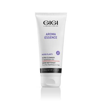 GIGI Aroma Essence Micro Plants Ultra Cleanser, очищающее средство для гипоаллергенной кожи, мягкий гель для умывания GIGI, умывалка для чувствительной кожи, средство для снятия макияжа и очищения, деликатное очищение лица, профессиональное очищающее средство GIGI, средство для гиперчувствительной кожи, ежедневное очищение кожи без раздражения