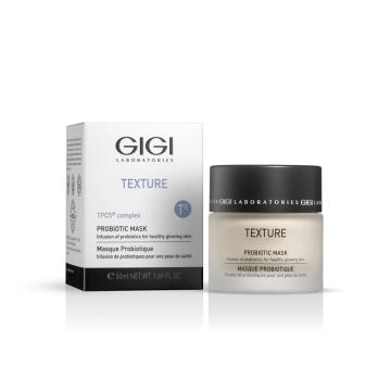 GIGI Texture Probiotic Mask, маска с пробиотиками GIGI, пробиотическая маска для лица, увлажняющая маска GIGI, омолаживающая маска для кожи, питательная маска с пробиотиками, маска для восстановления микробиома кожи, маска для всех типов кожи, профессиональная маска GIGI, маска для сияния кожи, маска от стресса и усталости кожи