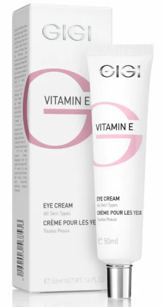 GIGI Vitamin E Eye Cream, eye cream with vitamin E, anti-aging eye cream, moisturizing eye cream, wrinkle reduction eye cream, nourishing eye cream, professional eye care cream, cream for dark circles, puffiness relief eye cream, cream for sensitive eye area