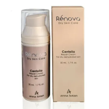 Anna Lotan Rénova Centella Repair Cream 50 ml, face cream with centella asiatica, repairing facial cream, anti-aging centella cream, soothing cream for sensitive skin, hydrating and firming cream, Israeli professional skincare, skin barrier repair cream, calming facial moisturizer, restorative cream with centella