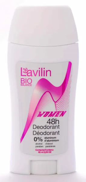 Hlavin Lavilin Women’s Stick Deodorant 60 ml, deodorant stick for women 48h, aluminum free women’s deodorant, alcohol free deodorant, paraben free deodorant, natural deodorant stick, long-lasting deodorant for women, Hlavin Israeli cosmetics, safe women’s deodorant, body care deodorant