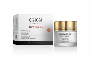 GIGI New Age G4 Öökreem 50 ml, GIGI öökreem, vananemisvastane öökreem, näokreem ööseks, niisutav öökreem, taastav näohooldus, kortsudevastane öökreem, naha pinguldav kreem, professionaalne GIGI kosmeetika, igapäevane ööhooldus