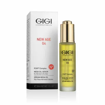 GIGI New Age G4 Mega Oil Serum, GIGI oil serum 30 ml, facial oil serum, nourishing face serum, anti-aging serum, hydrating serum with oils, wrinkle repair serum, GIGI professional skincare, rejuvenating face serum, skin glow serum