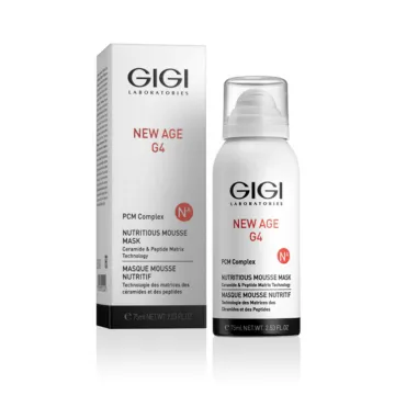 GIGI New Age G4 Nutritious Mousse Mask, питательная маска для лица GIGI, мусс-маска для кожи 75 мл, антивозрастная маска GIGI, увлажняющая маска для лица, крем-маска GIGI, маска для сияния и упругости кожи, профессиональная косметика GIGI, маска для сухой кожи, омолаживающий уход за лицом