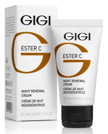 GIGI Ester C Night Renewal Cream, GIGI night cream, night cream with vitamin C, anti-aging night cream, skin renewal night cream, restorative night face cream, moisturizing night cream 50 ml, GIGI professional skincare, wrinkle repair cream, overnight facial treatment