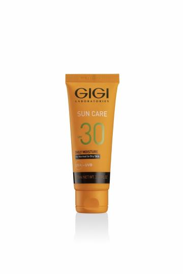 GIGI Sun Care Daily Protector SPF 30, солнцезащитный крем для лица, крем SPF 30 UVA/UVB, увлажняющий крем с SPF 30, дневной крем для нормальной и сухой кожи, солнцезащитный крем GIGI, крем против фотостарения, защитный крем от солнца для лица, профессиональная косметика GIGI SPF 30, крем с защитой от ультрафиолета, уход за кожей с SPF