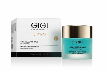 GIGI City NAP Urban Sleeping Mask, ночная маска для лица GIGI, спящая маска 50 мл, маска для восстановления кожи ночью, антивозрастная маска GIGI, увлажняющая ночная маска, профессиональная косметика GIGI, маска для сияния кожи, интенсивное питание и увлажнение кожи, ночной уход в условиях города
