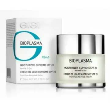 GIGI Bioplasma Moisturizing Cream SPF-20, face moisturizer with SPF 20, day cream for normal and dry skin, GIGI moisturizing cream SPF20, anti-aging day cream, professional GIGI cosmetics, hydrating face cream, daily moisturizer with sun protection, GIGI Bioplasma cream 50 ml
