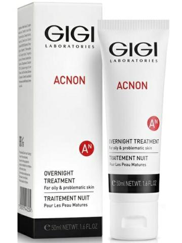 GIGI ACNON Overnight Treatment, ночной крем ACNON, средство от акне на ночь, ночной уход для проблемной кожи, антивоспалительный крем GIGI, крем против прыщей, ночной крем для жирной кожи, профессиональное средство GIGI ACNON, ночной уход для лица, крем для восстановления кожи ночью, крем от высыпаний