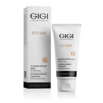 GIGI City NAP Platinum Heating Mask, разогревающая маска для лица, термо-маска GIGI, платиновая маска для кожи, маска для глубокого очищения, маска с разогревающим эффектом, антивозрастная маска GIGI, маска для сияния кожи, профессиональная косметика GIGI, уход за кожей лица 75 мл