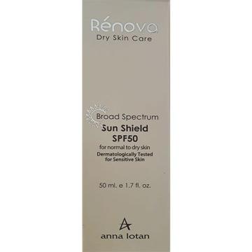 Anna Lotan Renova солнцезащитный крем SPF50 50 мл, крем для лица от солнца, солнцезащитный крем широкого спектра, антивозрастной крем с SPF, защита кожи от фотостарения, крем от ультрафиолетовых лучей, израильская косметика Anna Lotan, дневной крем с высокой защитой, солнцезащитный крем для лица и шеи, профессиональный уход SPF50