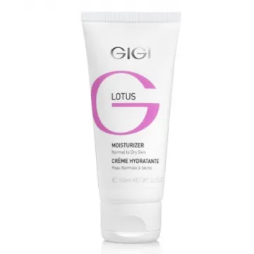 GIGI Lotus Moisturizer, увлажняющий крем GIGI для нормальной и сухой кожи, крем для лица 100 мл, дневной крем GIGI, крем для сухой кожи, питательный крем для лица, антивозрастной увлажняющий крем, профессиональная косметика GIGI, уход за сухой кожей, крем с экстрактом лотоса