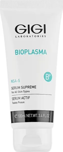 GIGI Bioplasma Serum Supreme, GIGI facial serum, anti-aging serum Bioplasma, moisturizing face serum, wrinkle reduction serum, professional skin serum, rejuvenating facial serum, firming skin concentrate, brightening serum for face, GIGI Bioplasma skincare