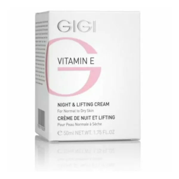 GIGI Vitamin E Night and Lifting Cream, GIGI night lifting cream, face cream with vitamin E, anti-aging night cream, firming face cream, restorative night cream, GIGI lifting cream, professional night care cream, nourishing night cream with vitamin E, rejuvenating face cream