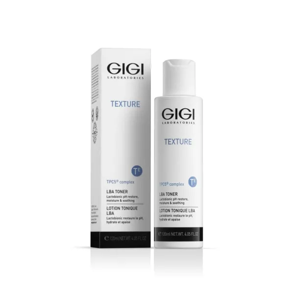 GIGI Texture LBA Toner, GIGI facial toner, moisturizing toner for face, toner for all skin types, refreshing toner, balancing face toner, professional toner GIGI, toner after cleansing, GIGI skincare toner, hydrating and restoring toner, cosmetic facial toner, LBA toner GIGI, skin cleansing and toning