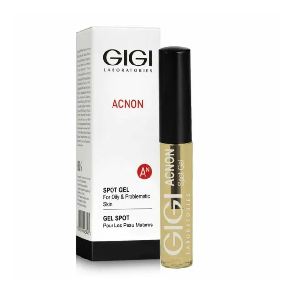 GIGI ACNON Spot Gel, GIGI pimple gel, spot treatment gel for problem skin, ACNON anti-inflammatory gel, anti-acne gel, SOS breakout gel, professional GIGI face gel, redness and inflammation relief gel, fast-acting pimple gel, skincare for problem skin