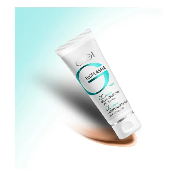 GIGI Bioplasma CC Cream, CC cream SPF 15, color correcting cream for face, moisturizing CC cream GIGI, professional skin tone corrector
