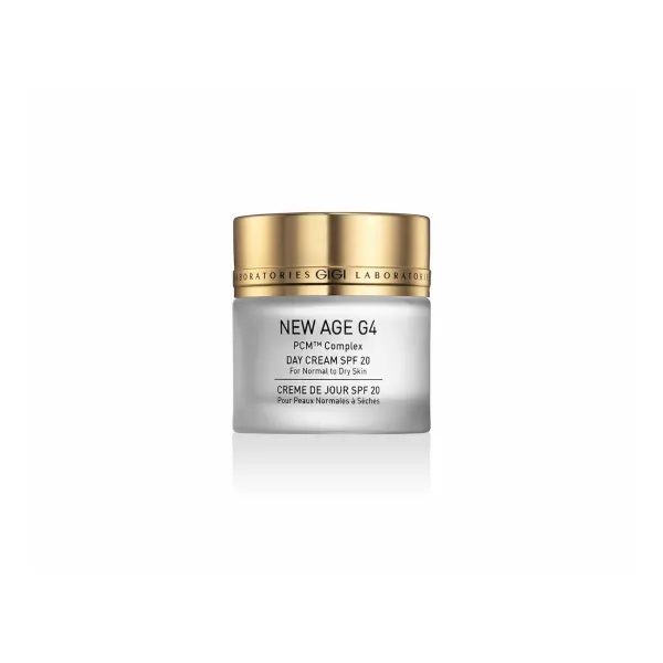 GIGI New Age G4 Day Cream SPF20, GIGI day cream 50 ml, anti-aging day cream, face cream with SPF20, skin firming cream, wrinkle reduction cream, hydrating day moisturizer, professional GIGI skincare, daily face cream with sun protection, GIGI New Age G4